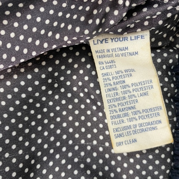 American Eagle Women's Wool Blend Jacket Gray Herringbone Coat Size Medium GUC - Picture 10 of 13